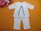Preview: Taufanzug schlicht Satinschleife Modell 3 - Baby Mädchen + Junge