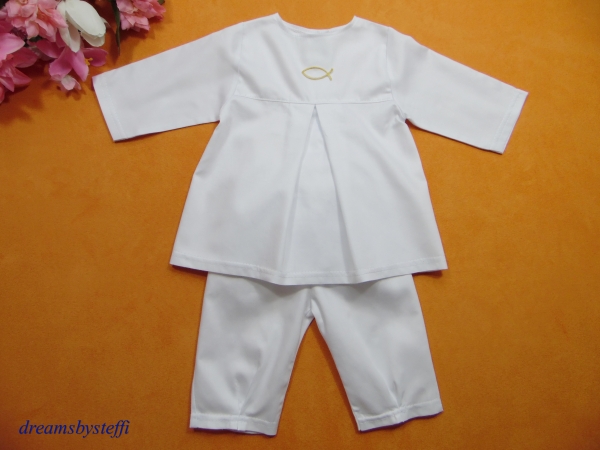 Taufanzug schlicht Motiv Modell 3 - Baby Mädchen + Junge